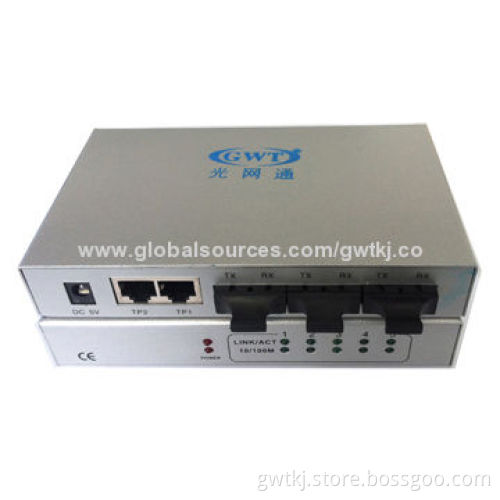 100M fiber media converter, multi-RJ45 and multi-optical port, can be designed from factory